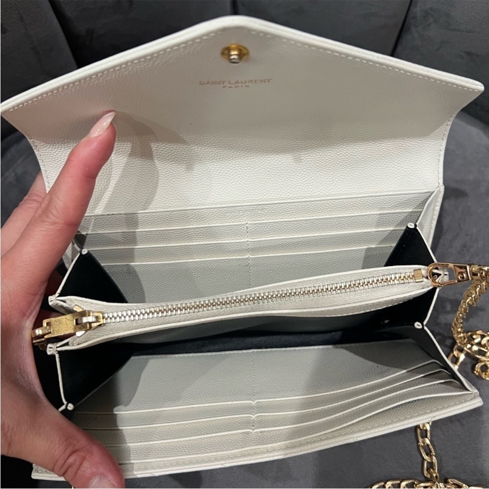Sold-YSL Cassandre Flap Wallet on Chain - Picture 8 of 12